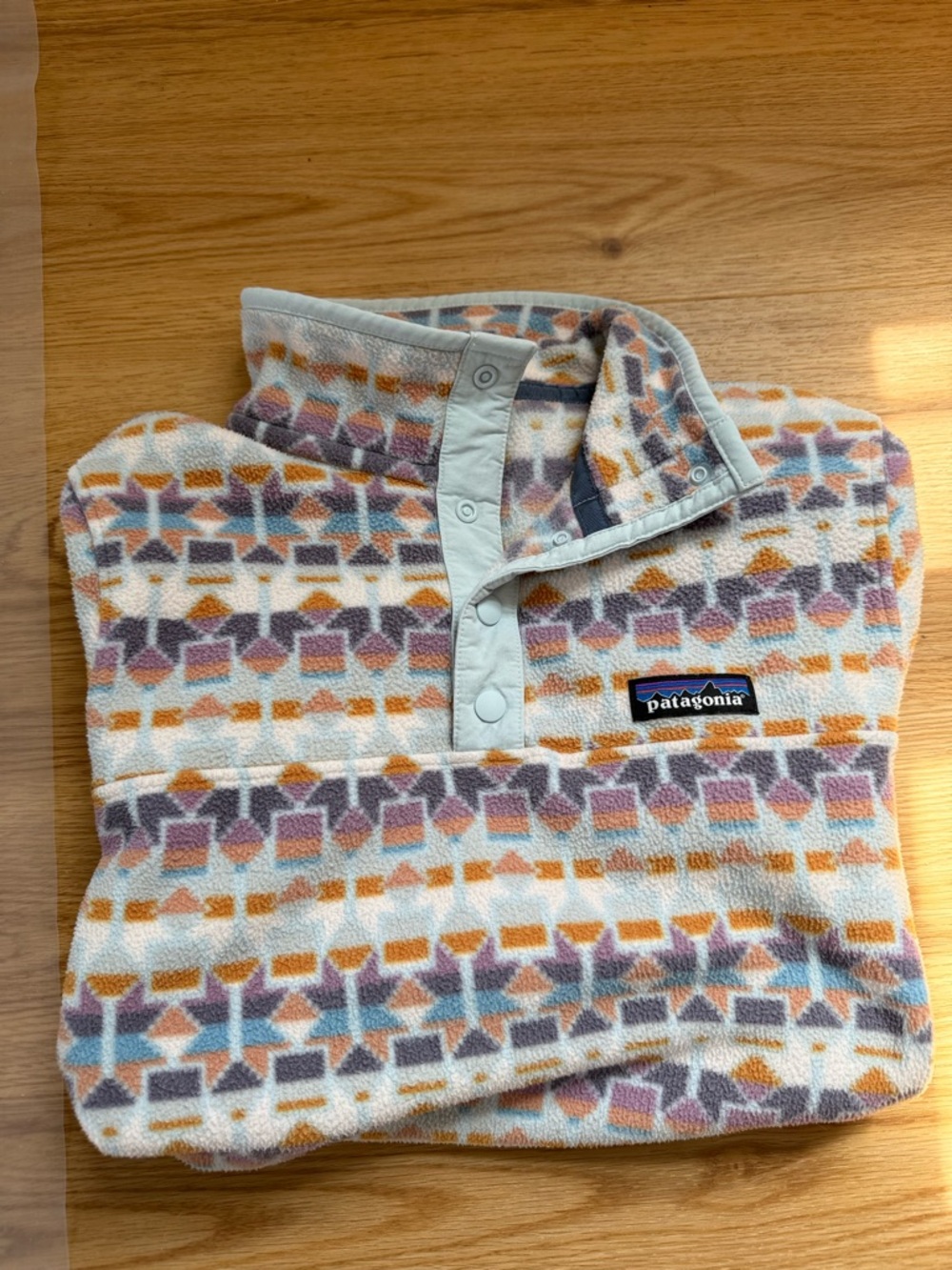 Patagonia Patterned Snap-T Fleece Pullover - Pastel Geometric